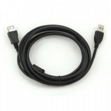 Кабель Cablexpert USB - USB V 2.0 (M/F), подовжувач, феритовий фільтр, 3.0 м, чорний (CCF-USB2-AMAF-10) Кабель Cablexpert USB - USB V 2.0 (M/F), подовжувач, феритовий фільтр, 3.0 м, чорний (CCF-USB2-AMAF-10)