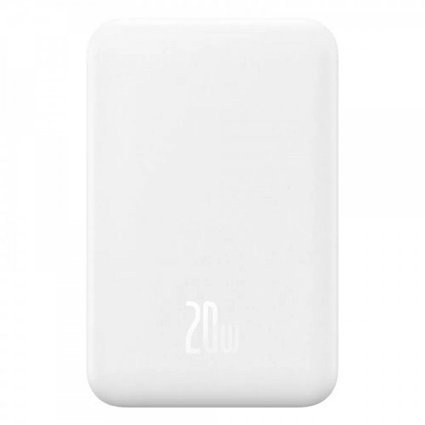 Універсальна мобільна батарея Baseus Magnetic Mini 5000mAh, 20W White (P10022107223-00)