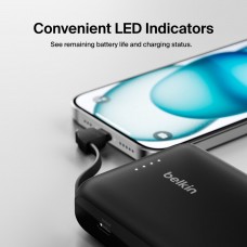 Універсальна мобільна батарея Belkin Power Bank 10000mAh 20W Black (BPB021HQBK) Універсальна мобільна батарея Belkin Power Bank 10000mAh 20W Black (BPB021HQBK)