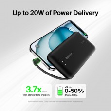 Універсальна мобільна батарея Belkin Power Bank 10000mAh 20W Black (BPB021HQBK) Універсальна мобільна батарея Belkin Power Bank 10000mAh 20W Black (BPB021HQBK)