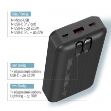 Універсальна мобільна батарея ColorWay Optimal Power 20000mAh Black (CW-PB200LPB5BK-PDD) Універсальна мобільна батарея ColorWay Optimal Power 20000mAh Black (CW-PB200LPB5BK-PDD)