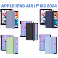 Чохол BeCover Tri Fold Soft TPU з кріпленням Apple Pencil для Apple iPad Air 11" M2 2024 Deep Blue (711401)