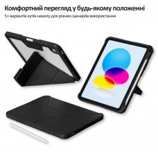 Чохол-книжка BeCover Rugged Origami Transparent з кріпленням Apple Pencil для Apple iPad Air 11" M2/M3 (2024/2025) Black (714968)