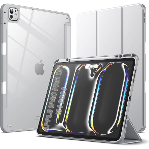 Чохол-книжка BeCover Soft Edge TPU з кріпленням Apple Pencil для Apple iPad Pro 13" M4 2024 Gray (711718)