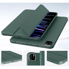 Чохол-книжка BeCover Tri Fold Soft TPU Silicone для Apple iPad Pro 11" M4 2024 Dark Green (711746)