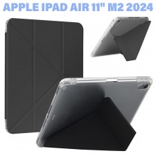 Чохол-книжка BeCover Ultra Slim Origami Transparent з кріпленням Apple Pencil для Apple iPad Air 11" M2 2024 Black (711389)