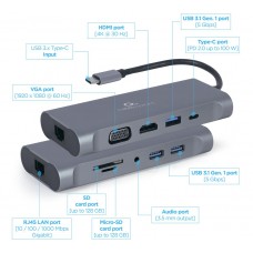 Док станція Cablexpert USB-C 7-в-1 (A-CM-COMBO7-01)