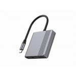 Док-станція Cablexpert USB-C 3-в-1 (A-CM-COMBO3-05)
