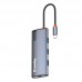 Док-станція СolorWay USB-C 6-в-1 Type C PD 100W/USB3.0х3/HDMI 4К/RJ45 (CW-HUB02)