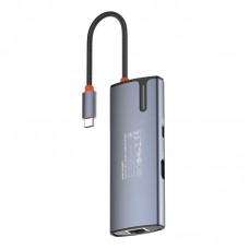Док-станція СolorWay USB-C 6-в-1 Type C PD 100W/USB3.0х3/HDMI 4К/RJ45 (CW-HUB02)