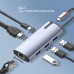 Док-станція СolorWay USB-C 6-в-1 Type C PD 100W/USB3.0х3/HDMI 4К/RJ45 (CW-HUB02)