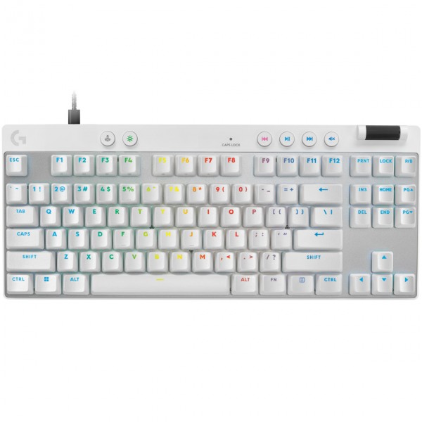 Клавiатура Logitech G PRO X TKL Rapid White (920-013242)