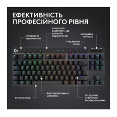 Клавiатура бездротова Logitech G PRO X TKL Lightspeed Black Tactile (920-012136)