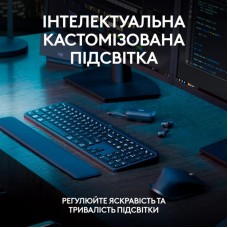Клавiатура бездротова Logitech MX Keys S Graphite (920-011593)