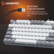Клавіатура GamePro Genesis Metallic MK110G Outemu Red Swithes USB Gray (MK110G)