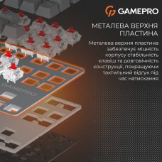 Клавіатура GamePro Genesis Metallic MK110G Outemu Red Swithes USB Gray (MK110G)