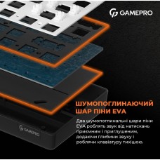Клавіатура GamePro MK130R Red Swich Hot-Swap RGB Black (MK130R)