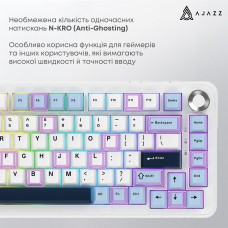 Клавіатура бездротова Ajazz AK820 Max Plus Day Dream Switch White (AK820MAX-DD-BWD)
