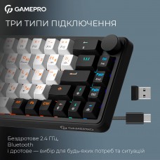Клавіатура бездротова GamePro Asgard Valhalla MK210W Pro White (MK210W Pro)