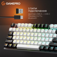 Клавіатура бездротова GamePro Genesis Joker Pro MK124G Pro Gray (MK124G Pro)