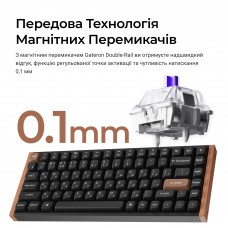 Клавіатура бездротова Keychron K2 HE Magnetic Switch Black RGB (K2H-F1-UA)