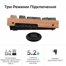Клавіатура бездротова Keychron K2 HE Magnetic Switch Black RGB (K2H-F1-UA)