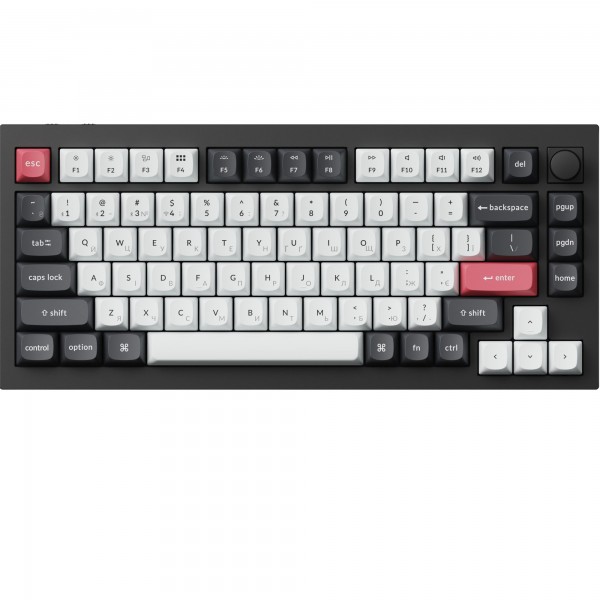 Клавіатура бездротова Keychron Q1 HE Magnetic Switch Black RGB (Q1H-M1-UA)