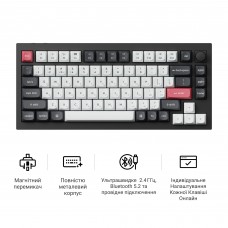 Клавіатура бездротова Keychron Q1 HE Magnetic Switch Black RGB (Q1H-M1-UA)