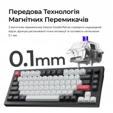Клавіатура бездротова Keychron Q1 HE Magnetic Switch Black RGB (Q1H-M1-UA)