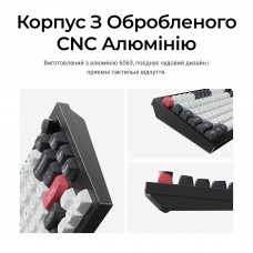 Клавіатура бездротова Keychron Q1 HE Magnetic Switch Black RGB (Q1H-M1-UA)