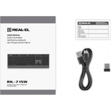 Клавіатура бездротова REAL-EL RK-715W (EL123100051)
