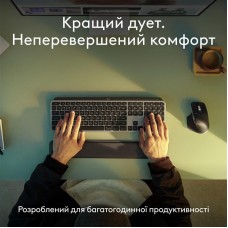 Комплект (клавіатура, миша) бездротовий Logitech MX Keys S Combo for Mac Space Grey (920-012845)