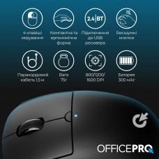 Миша бездротова OfficePro M307B Black (M307B)