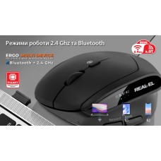 Миша бездротова REAL-EL RM-490W Black (EL123200058)