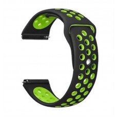 Ремінець BeCover Vents Style для Xiaomi iMi KW66/Mi Watch Color/Watch S1 Active/Haylou LS01/LS05 Black-Green (705802)
