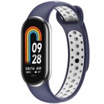 Ремінець BeCover Vents Style для Xiaomi Mi Smart Band 8 Blue-White (709419) Ремінець BeCover Vents Style для Xiaomi Mi Smart Band 8 Blue-White (709419)