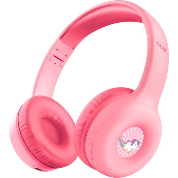 Bluetooth-гарнітура Trust On-ear Nouna Kids, Wireless Pink (25274) (25274_TRUST)