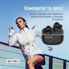 Bluetooth-гарнітура СolorWay Slim TWS-5 Earbuds Black (CW-TWS5BK) Bluetooth-гарнітура СolorWay Slim TWS-5 Earbuds Black (CW-TWS5BK)