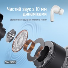Bluetooth-гарнітура СolorWay Slim TWS-5 Earbuds White (CW-TWS5WT) Bluetooth-гарнітура СolorWay Slim TWS-5 Earbuds White (CW-TWS5WT)