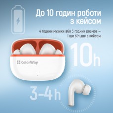 Bluetooth-гарнітура СolorWay Slim TWS-5 Earbuds White (CW-TWS5WT) Bluetooth-гарнітура СolorWay Slim TWS-5 Earbuds White (CW-TWS5WT)