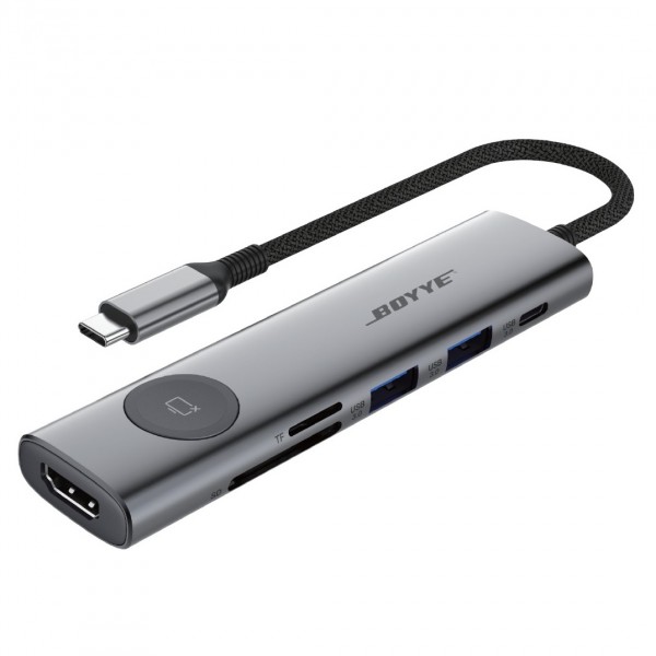 USB-хаб Boyye UC-721 USB Type-C 7-в-1 (UC-721)