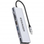 USB-хаб Essager 8 in 1 USB-C Hub with 10Gbps M.2 NVMe SSD Enclosure (EHB08-QK0G-Z) USB-хаб Essager 8 in 1 USB-C Hub with 10Gbps M.2 NVMe SSD Enclosure (EHB08-QK0G-Z)