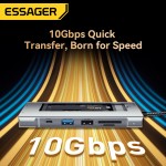 USB-хаб Essager 8 in 1 USB-C Hub with 10Gbps M.2 NVMe SSD Enclosure (EHB08-QK0G-Z) USB-хаб Essager 8 in 1 USB-C Hub with 10Gbps M.2 NVMe SSD Enclosure (EHB08-QK0G-Z)