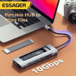 USB-хаб Essager 8 in 1 USB-C Hub with 10Gbps M.2 NVMe SSD Enclosure (EHB08-QK0G-Z) USB-хаб Essager 8 in 1 USB-C Hub with 10Gbps M.2 NVMe SSD Enclosure (EHB08-QK0G-Z)