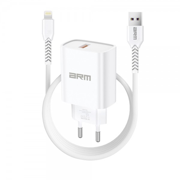 Сетевое зарядное устройство ArmorStandart AR012 1USB 24W 5A + USB-Lightning cable White (ARM69894)