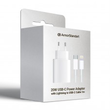 Сетевое зарядное устройство ArmorStandart AMHJ83 20W 1Type-C White + кабель Type-C-Lightning (ARM77724) Сетевое зарядное устройство ArmorStandart AMHJ83 20W 1Type-C White + кабель Type-C-Lightning (ARM77724)
