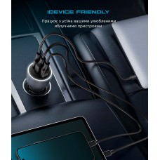 Автомобильное зарядное устройство ArmorStandart Resolute Power ASPP-21 PD 100W 5A 2Type-C 1USB Grey (ARM70026)