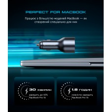 Автомобильное зарядное устройство ArmorStandart Resolute Power ASPP-21 PD 100W 5A 2Type-C 1USB Grey (ARM70026)