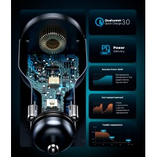 Автомобильное зарядное устройство ArmorStandart Resolute Power ASPP-21 PD 100W 5A 2Type-C 1USB Grey (ARM70026)