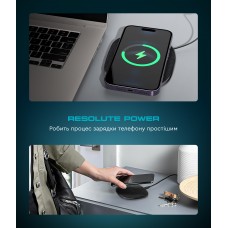 Безпроводное зарядное устройство ArmorStandart Resolute Power AWC-44 Square 15W Black (ARM73178)